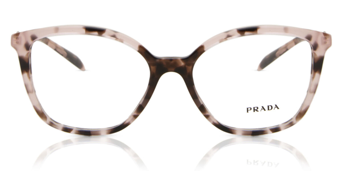 Prada PR 02ZV ROJ1O1 Square Pink Tortoise Eyeglasses