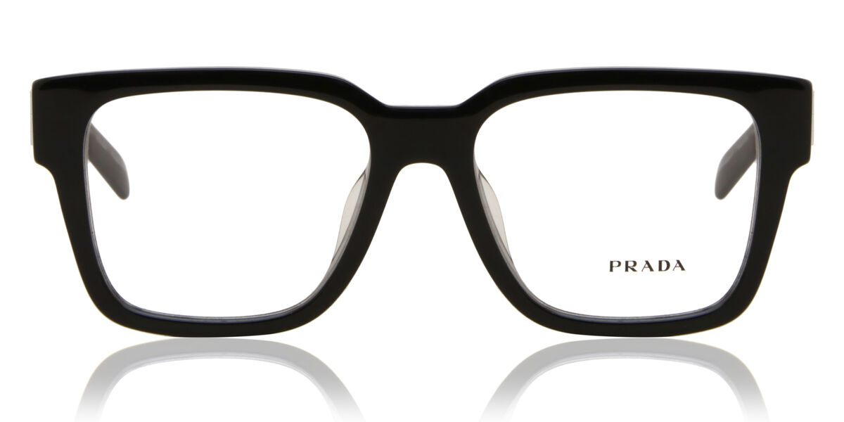 Prada PR 08ZVF Asian Fit 1AB1O1 Square Black Eyeglasses