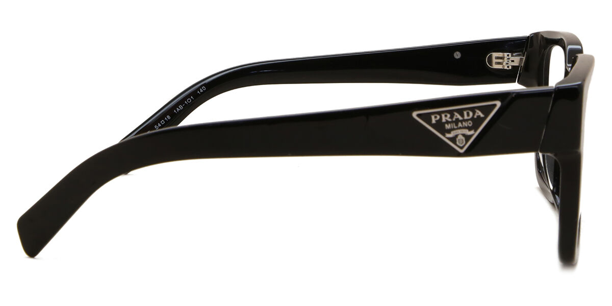 Prada PR 08ZVF Asian Fit 1AB1O1 Square Black Eyeglasses
