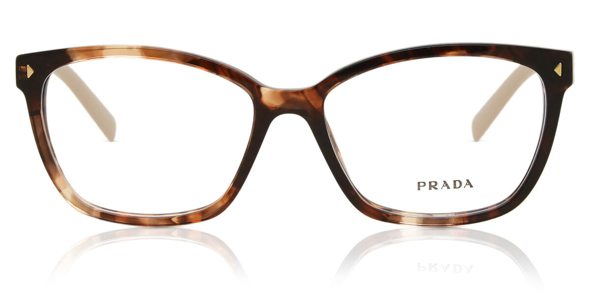 Prada PR 15ZV 07R1O1 Square Caramel Tortoise Eyeglasses