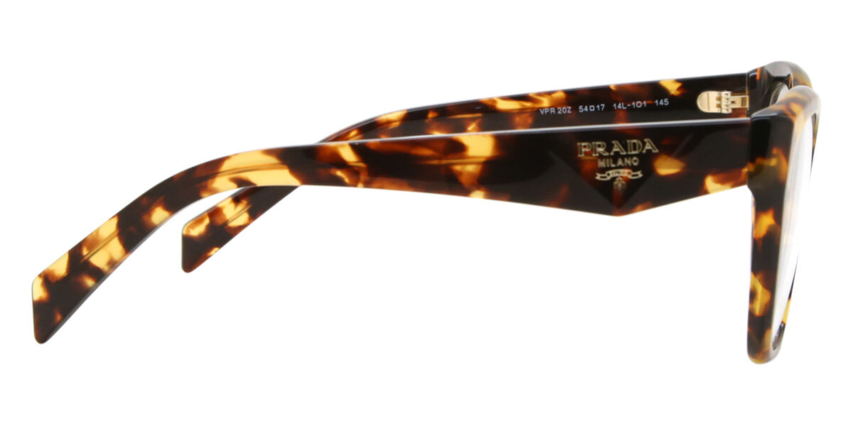 Prada PR 20ZV 14L1O1 Cat Eye Honey Tortoise Eyeglasses