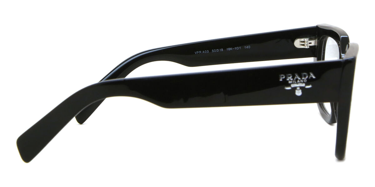 Prada PR A03V 16K1O1 Square Black Eyeglasses | SmartBuyGlasses Canada
