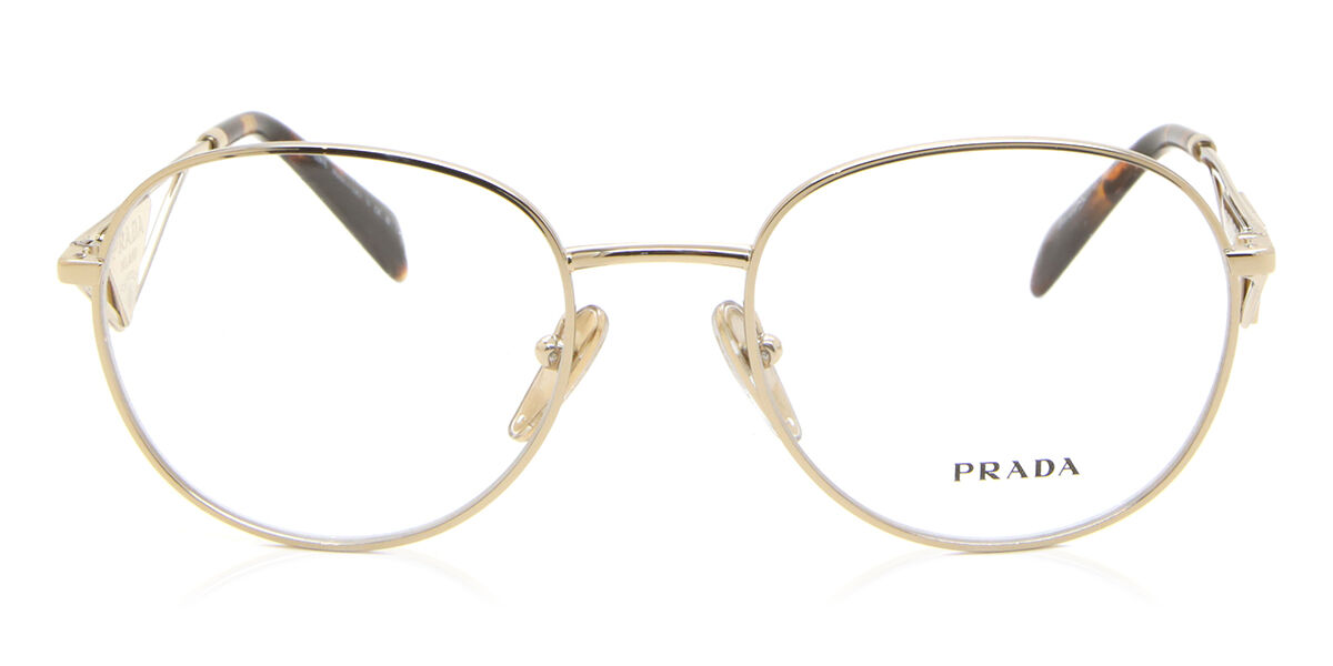 Prada PR A50V ZVN1O1 Oval Pale Gold Eyeglasses | SmartBuyGlasses