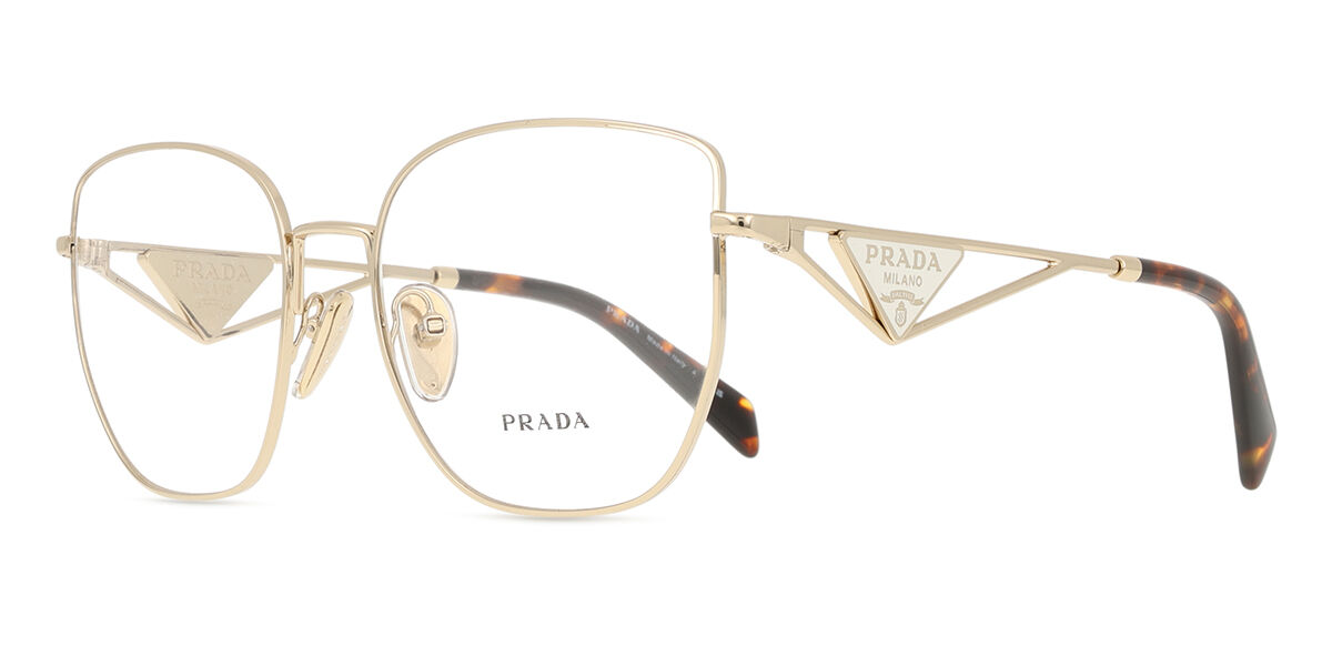 Prada PR A54VD Asian Fit ZVN1O1 Cat Eye Pale Gold Eyeglasses