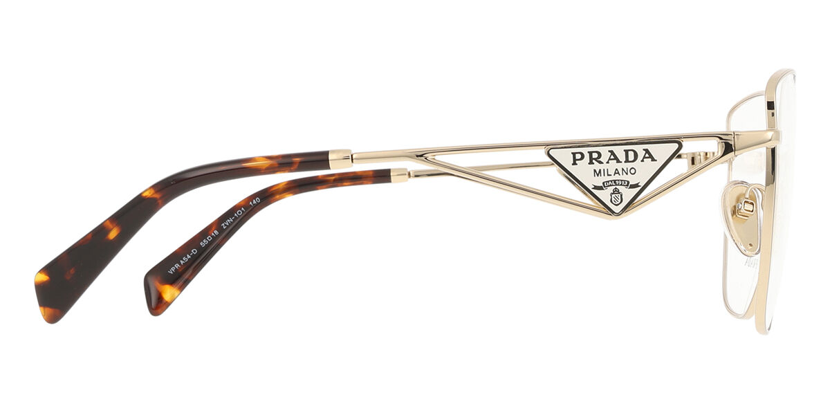 Prada PR A54VD Asian Fit ZVN1O1 Cat Eye Pale Gold Eyeglasses