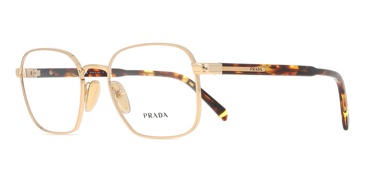 Prada PR A55V 5AK1O1 Square Gold Eyeglasses | SmartBuyGlasses Canada