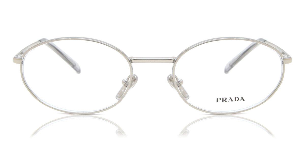 Prada PR A57V 1BC1O1 Oval Silver Eyeglasses | SmartBuyGlasses Canada
