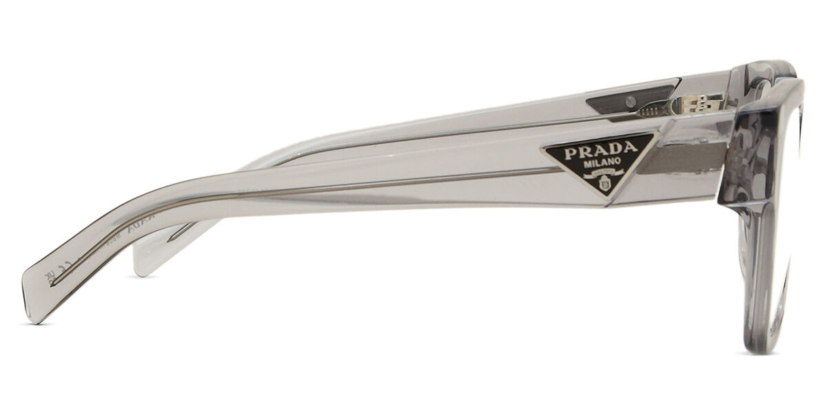 Prada PR 08ZV 18S1O1 Square Transparent Asphalt Grey Eyeglasses