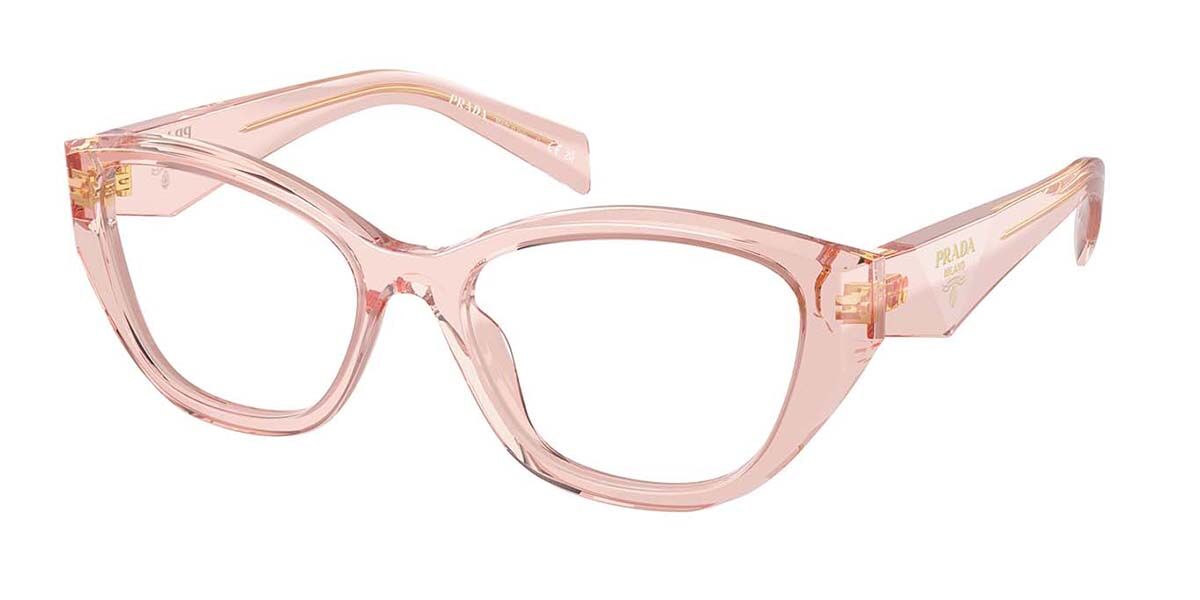 Prada PR 21ZV 19Q1O1 Cat Eye Transparent Peach Eyeglasses