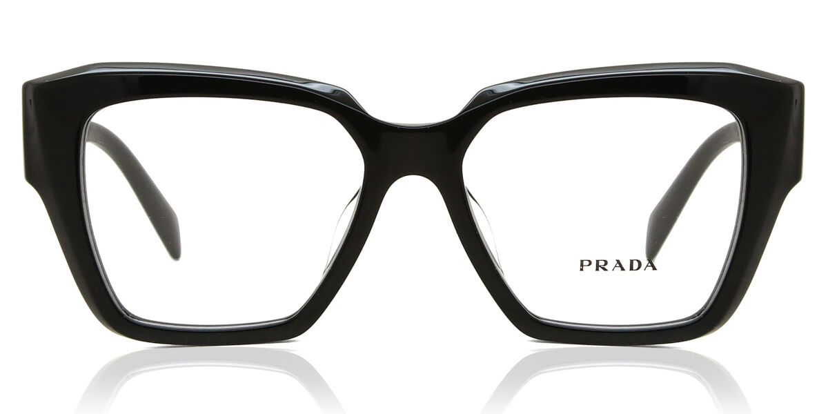 Prada PR 09ZVF Asian Fit 1AB1O1 Cat Eye Black Eyeglasses