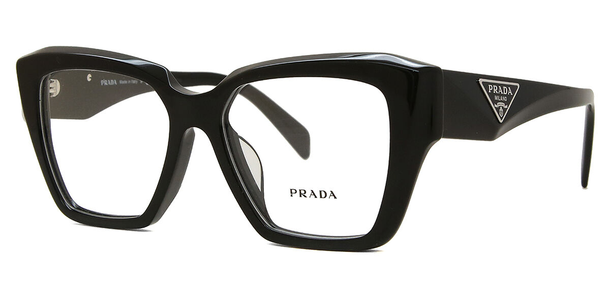 Prada PR 09ZVF Asian Fit 1AB1O1 Cat Eye Black Eyeglasses