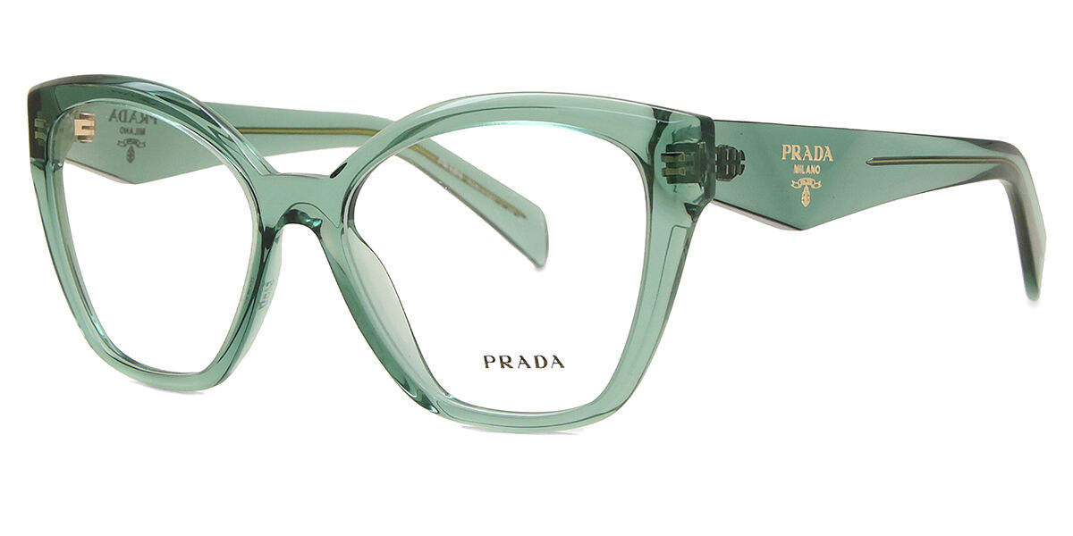 Prada PR 20ZV 11R1O1 Cat Eye Transparent Sage Eyeglasses