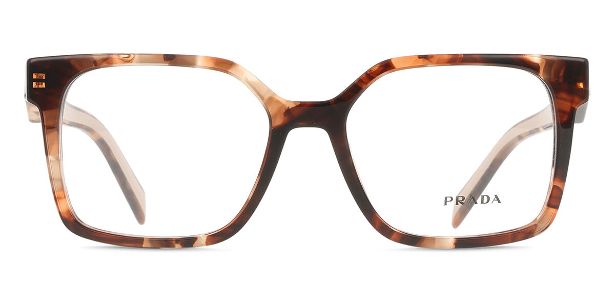 Prada PR B03V 07R1O1 Square Caramel Tortoise Eyeglasses