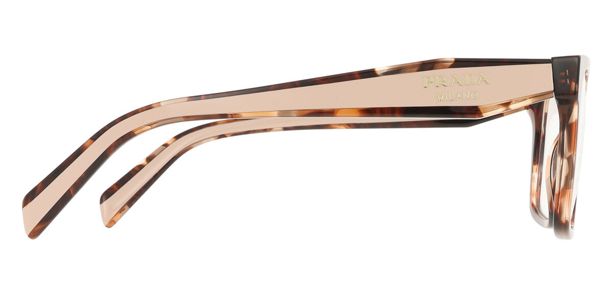 Prada PR B03V 07R1O1 Square Caramel Tortoise Eyeglasses