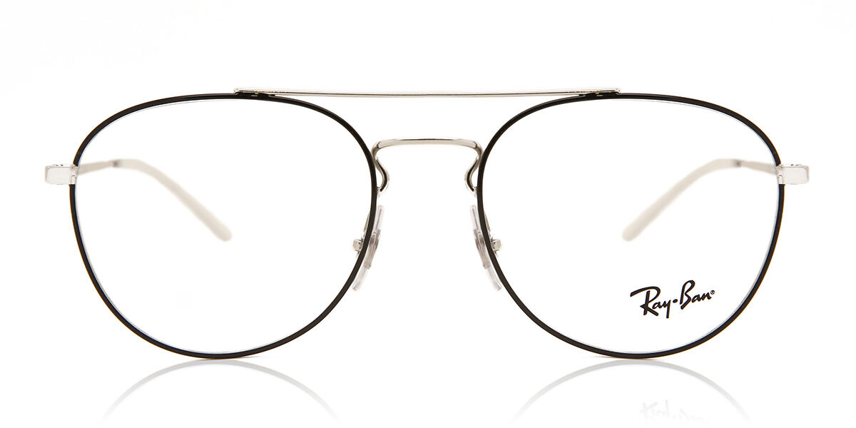 Ray-Ban RX6414 2983 Aviator Silver Top Black Eyeglasses