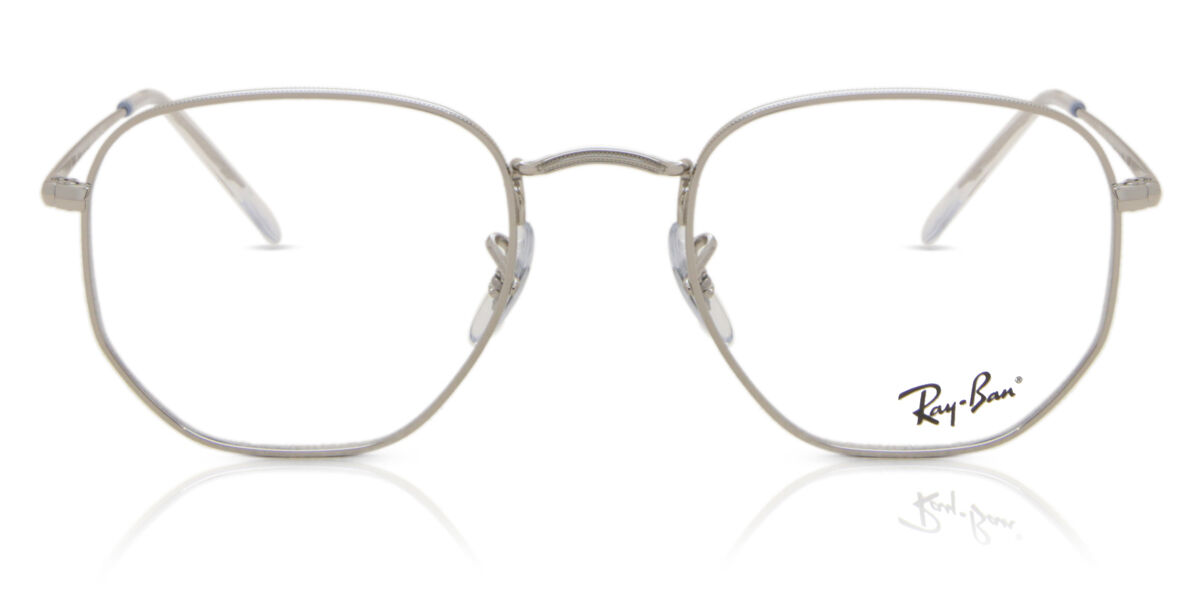 Ray-Ban RX6448 2501 Geometric Silver Eyeglasses | SmartBuyGlasses