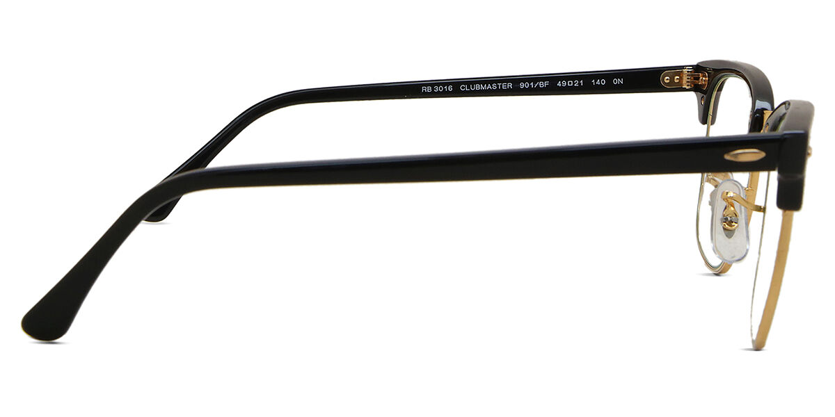 Ray-Ban RB3016 Clubmaster Blue-Light Block 901/BF Browline Shiny