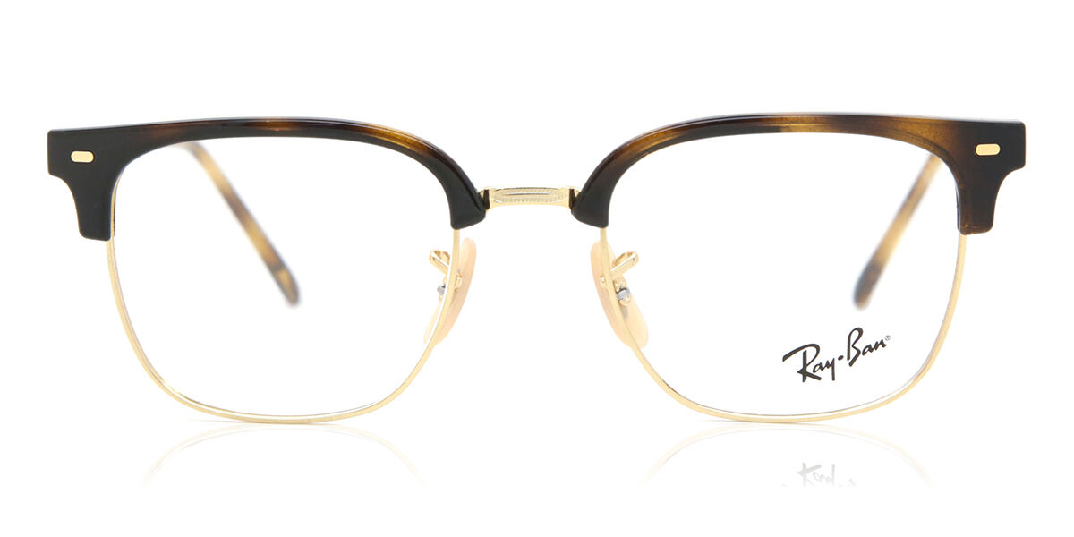Ray-Ban RX7216 New Clubmaster 8322 Browline Dark Grey on Rose Gold