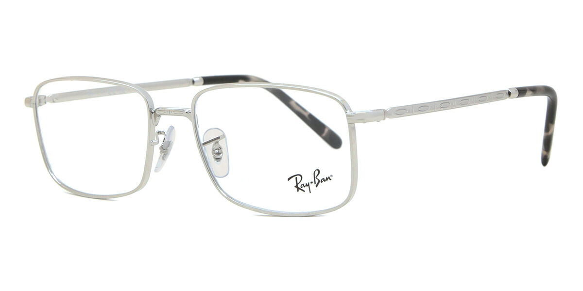 Ray-Ban RX3717V Asian Fit 2501 Rectangle Silver Eyeglasses