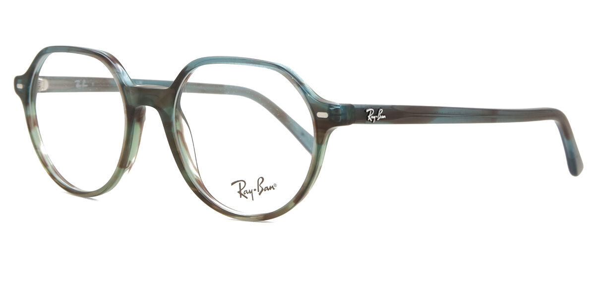 Ray-Ban RX5395 Thalia 8252 Oval Transparent Green Blue Brown