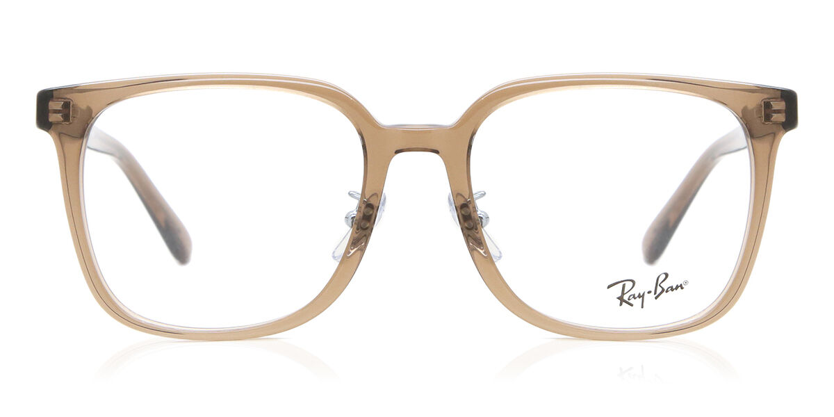 Ray-Ban RX5419D Asian Fit 8218 Square Transparent Dark Olive Green