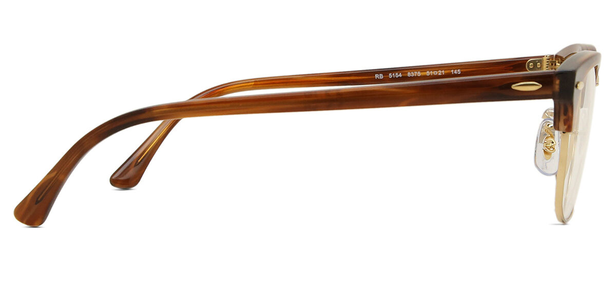 Ray-Ban RX5154 Clubmaster 8375 Transparent Striped Brown/Gold