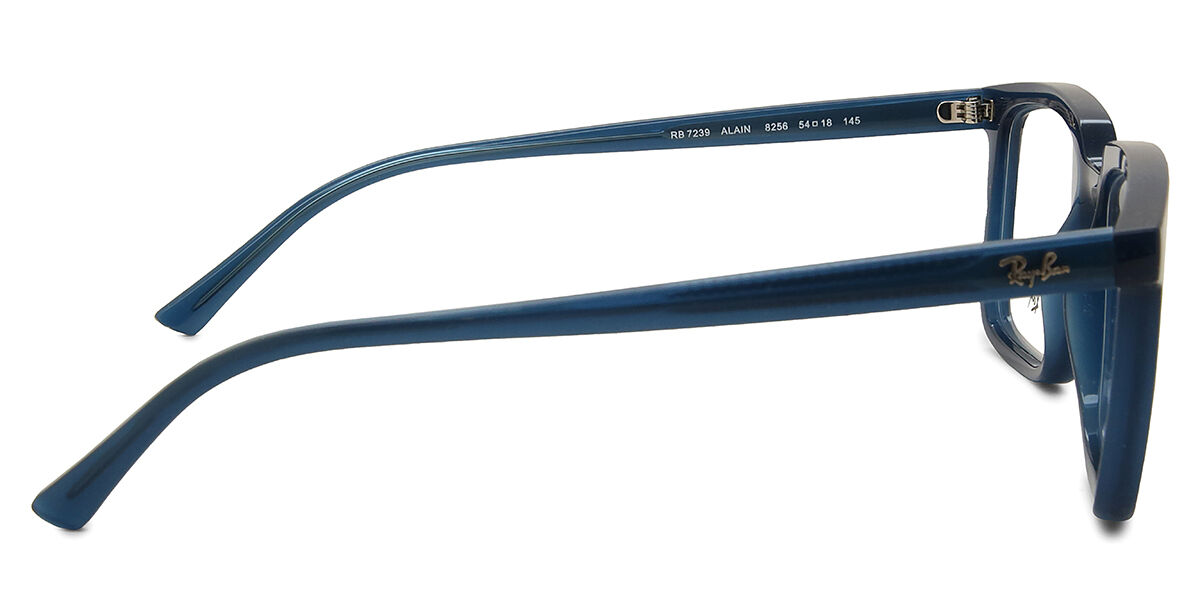 Ray-Ban RX7239 Alain 8256 Rectangle Matte Blue Eyeglasses