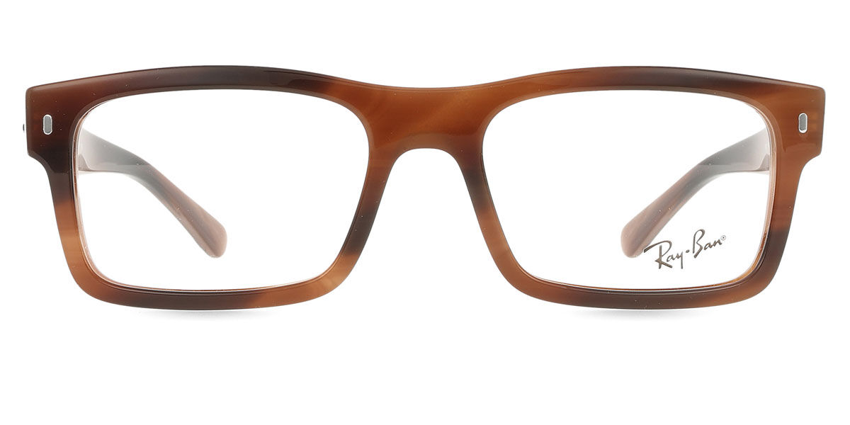 その他 Ray's Ray-Ban RX5435 8403 Rectangle Tortoise Brown Eyeglasses