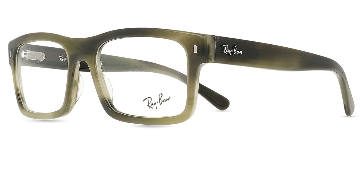 Ray-Ban RX5435 8405 Rectangle Green Tortoise Eyeglasses