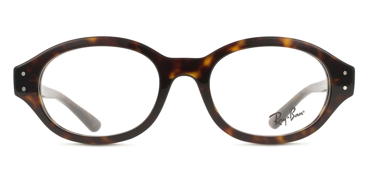 Ray-Ban RX7257 Shilo 8320 Oval Dark Tortoise Eyeglasses