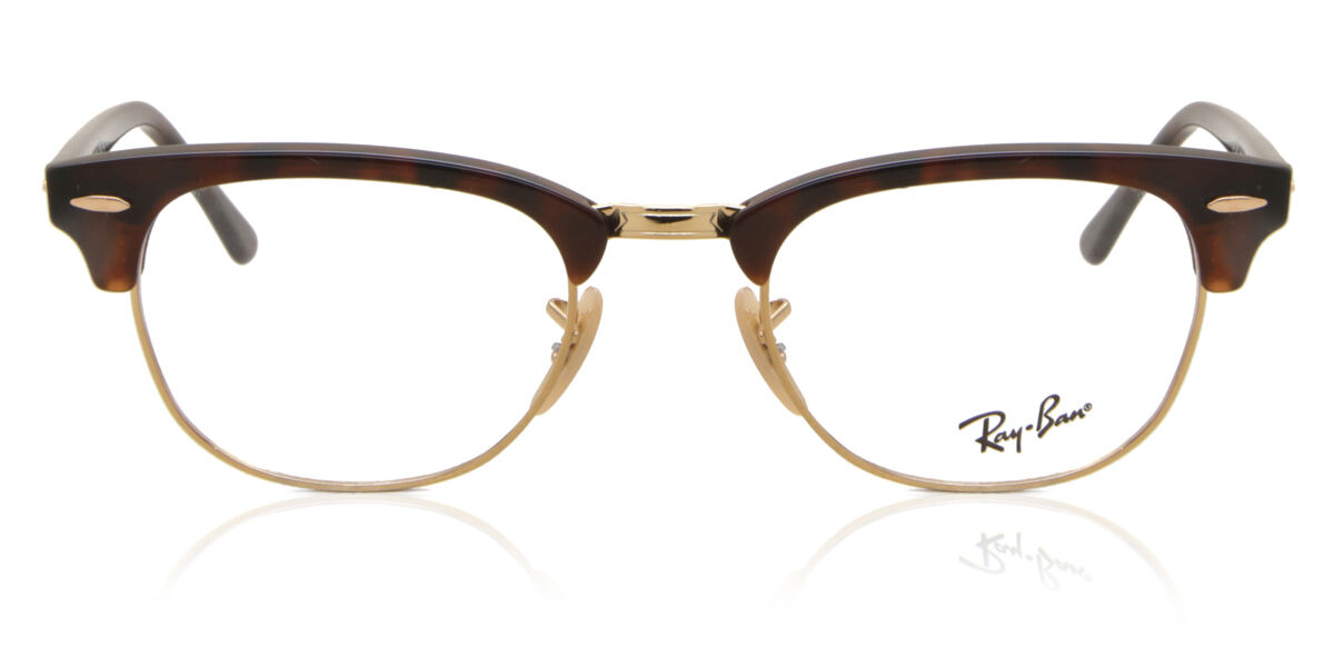 Ray-Ban RX5154 Clubmaster 2372 Browline Red Havana Eyeglasses