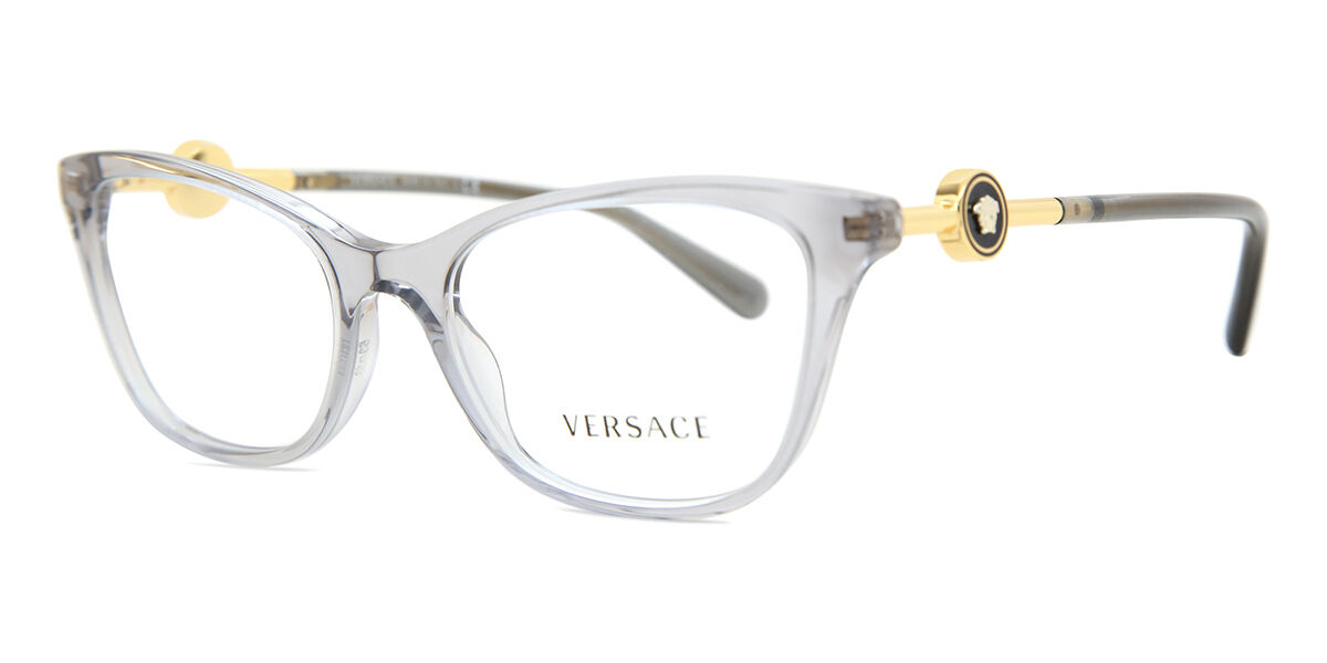 Versace VE3293 593 Transparent Grey Eyeglasses | SmartBuyGlasses