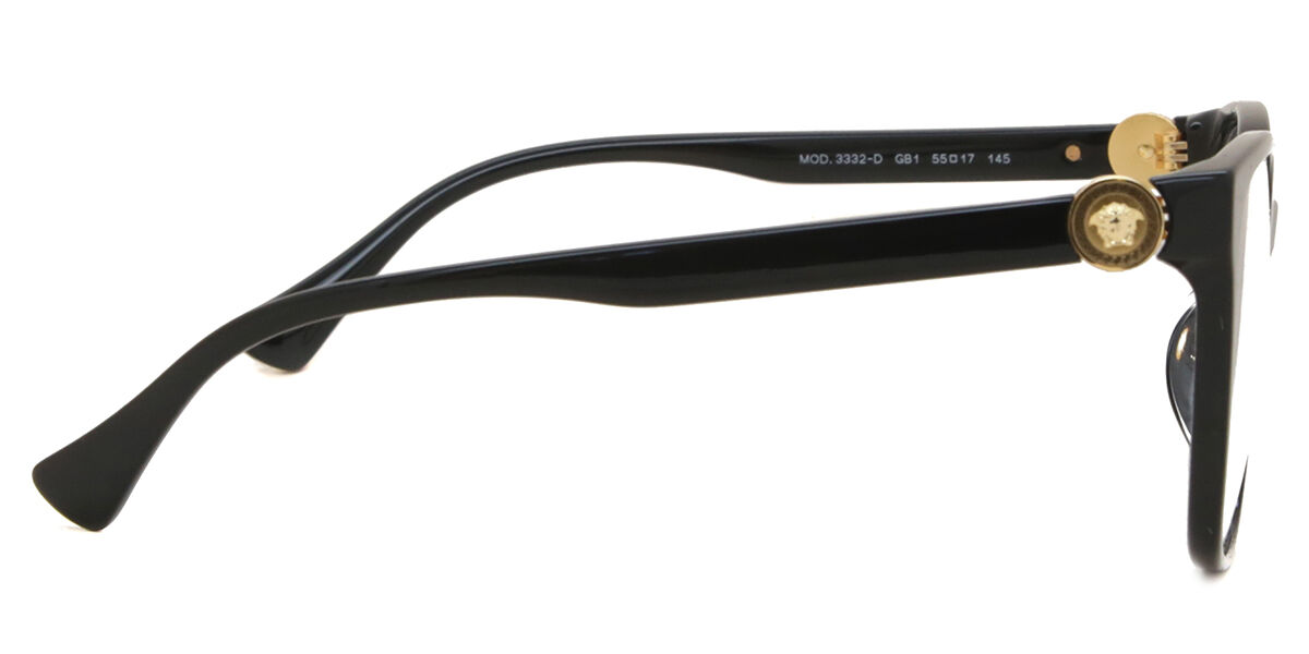 Versace VE3332D Asian Fit GB1 Square Black Eyeglasses