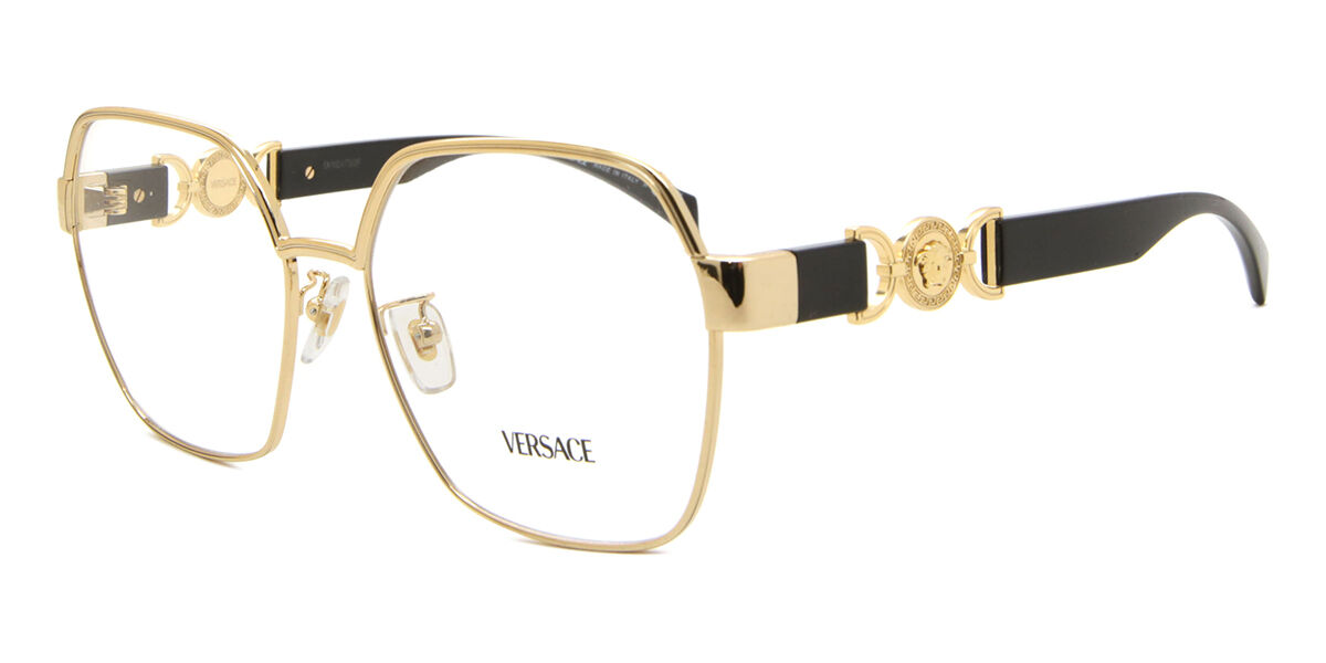 Versace VE1291D Asian Fit 1002 Geometric Gold Eyeglasses