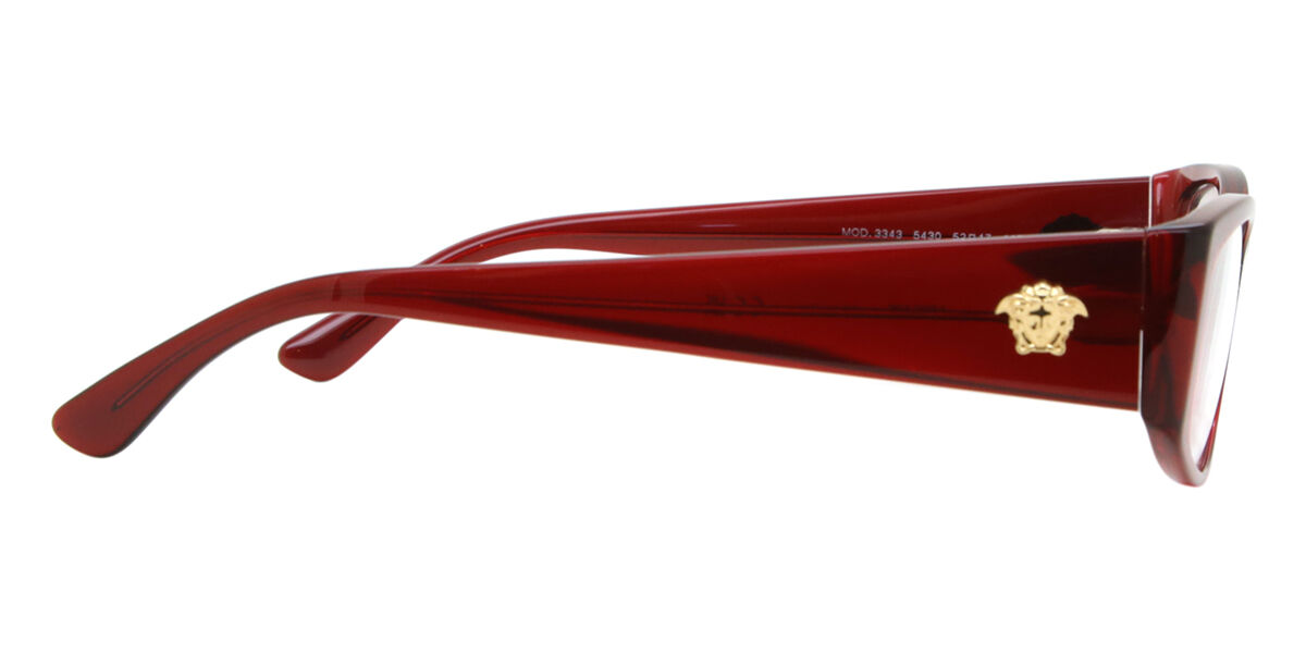 Versace VE3343 5430 Rectangle Transparent Burgundy Eyeglasses