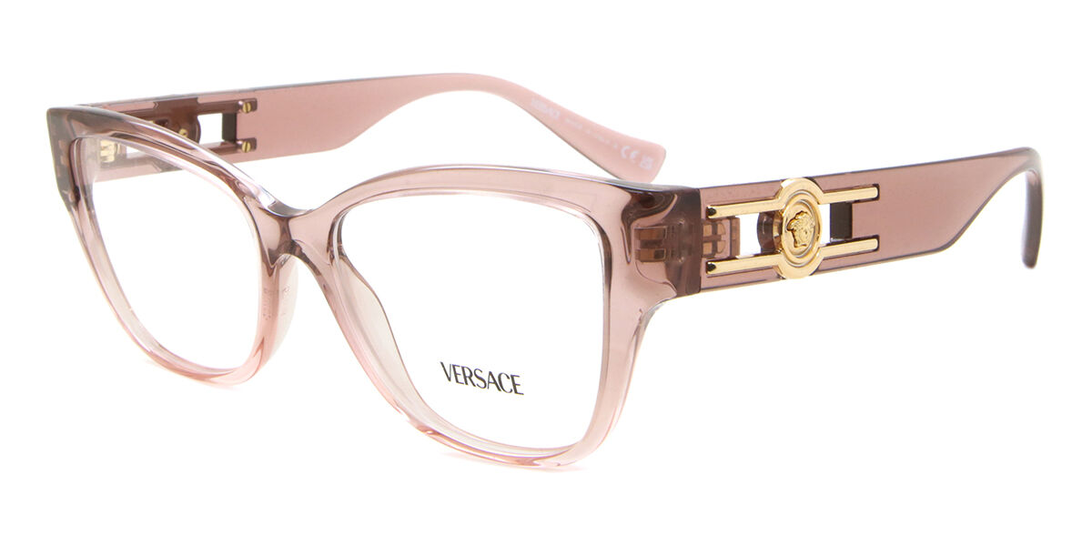 Versace VE3347 5435 Cat Eye Transparent Gradient Pink Eyeglasses