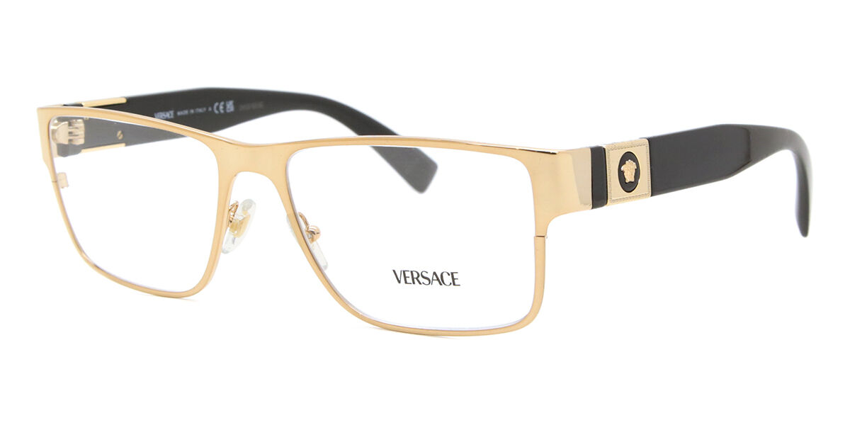 Versace VE1274 1002 Rectangle Gold Eyeglasses | SmartBuyGlasses Canada