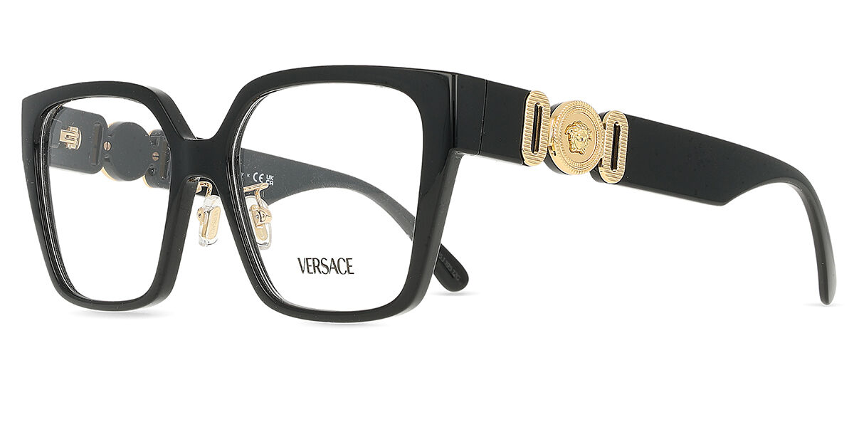 Versace VE3371D Asian Fit GB1 Square Black Eyeglasses