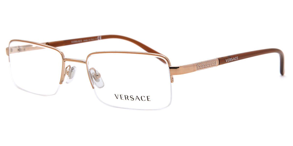 Versace VE1066 1053 Browline Light Brown Eyeglasses