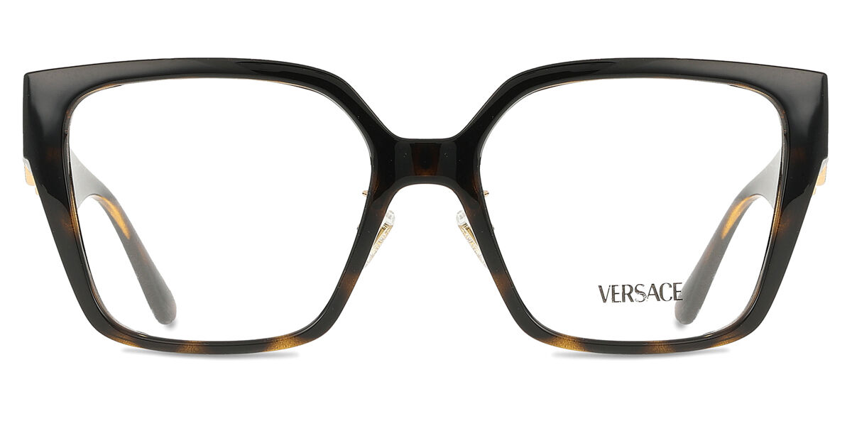 トップス gianni versace Y Versace VE3371D Asian Fit GB1 Square Black Eyeglasses