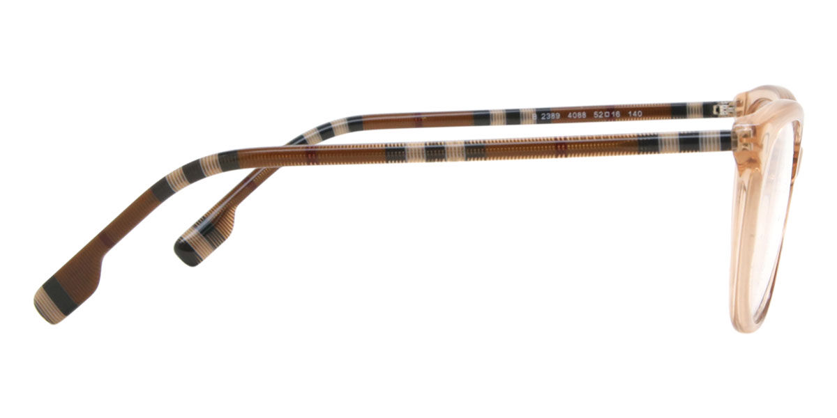 Burberry BE2389 4088 Oval Transparent Peach Eyeglasses
