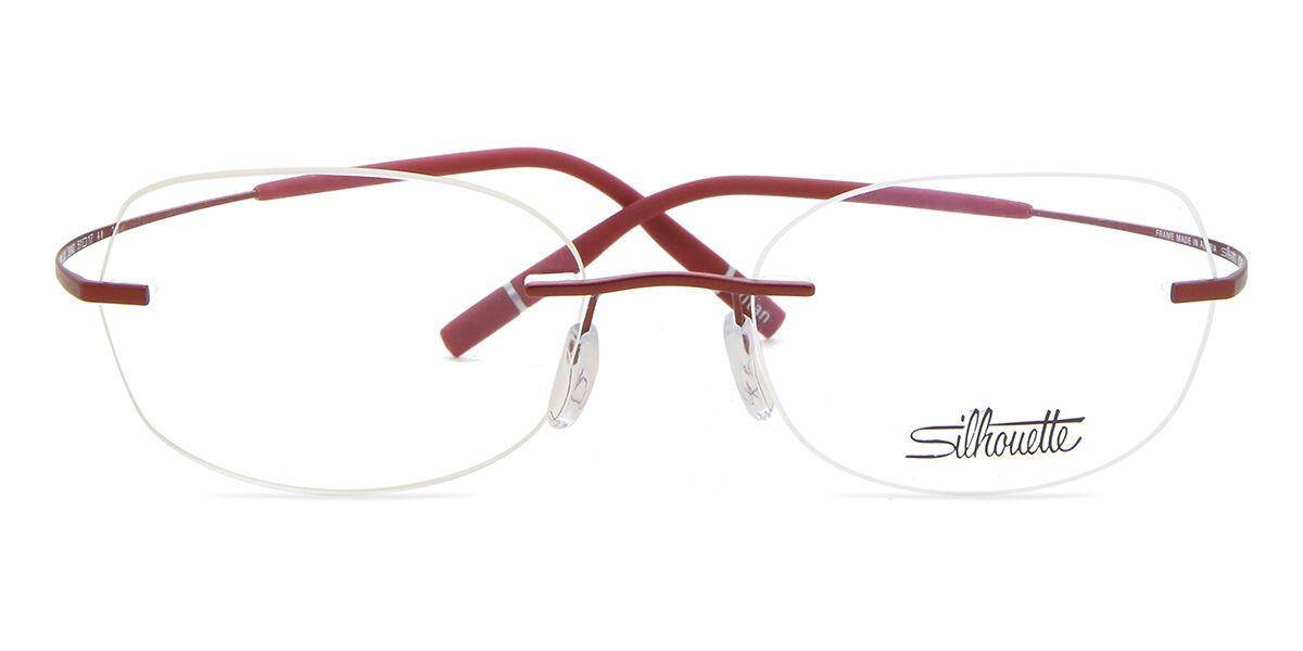 Silhouette 5541/LB 3040 Square Red Eyeglasses | SmartBuyGlasses Canada