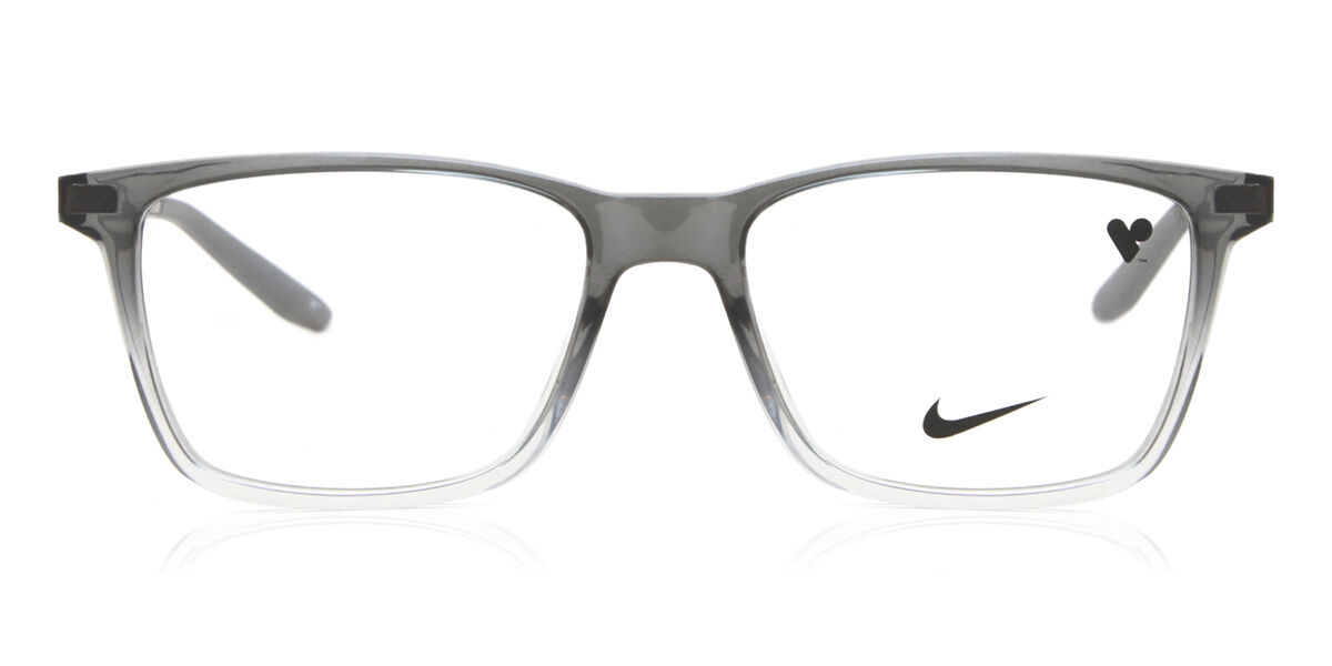Nike 7286 035 Square Transparent Grey Eyeglasses | SmartBuyGlasses