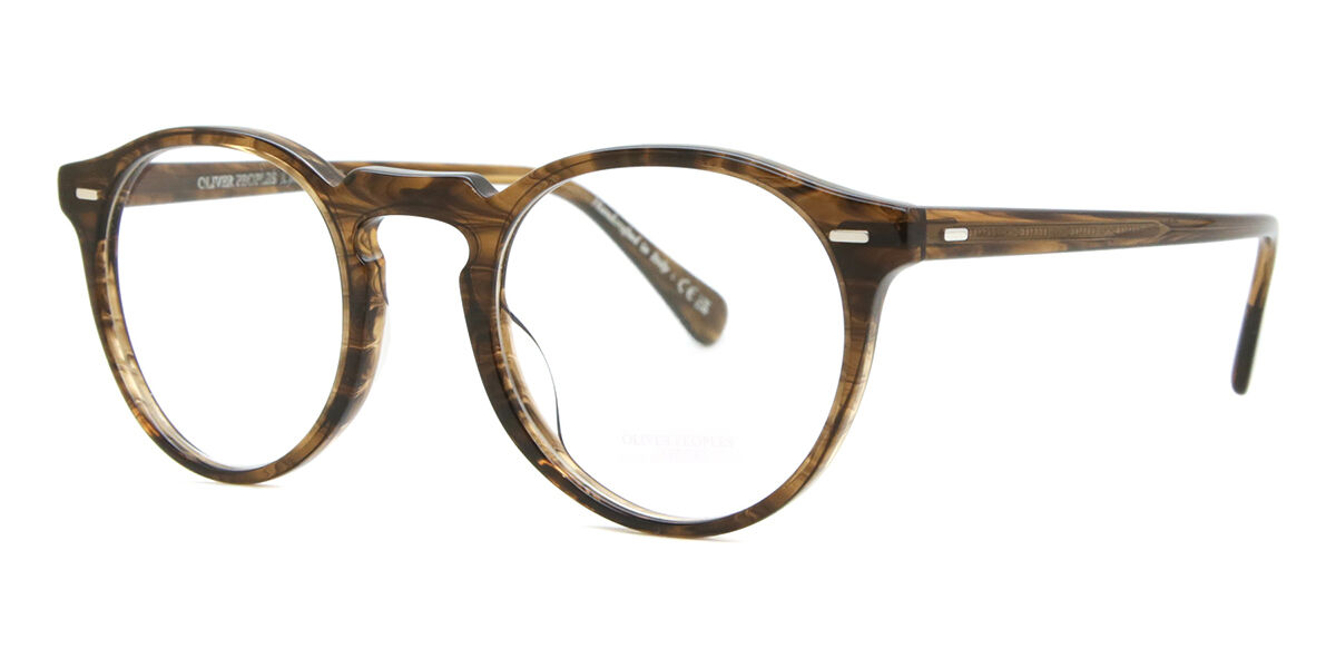 Oliver Peoples OV5186 Gregory Peck 1689 Oval Striped Sepia Brown