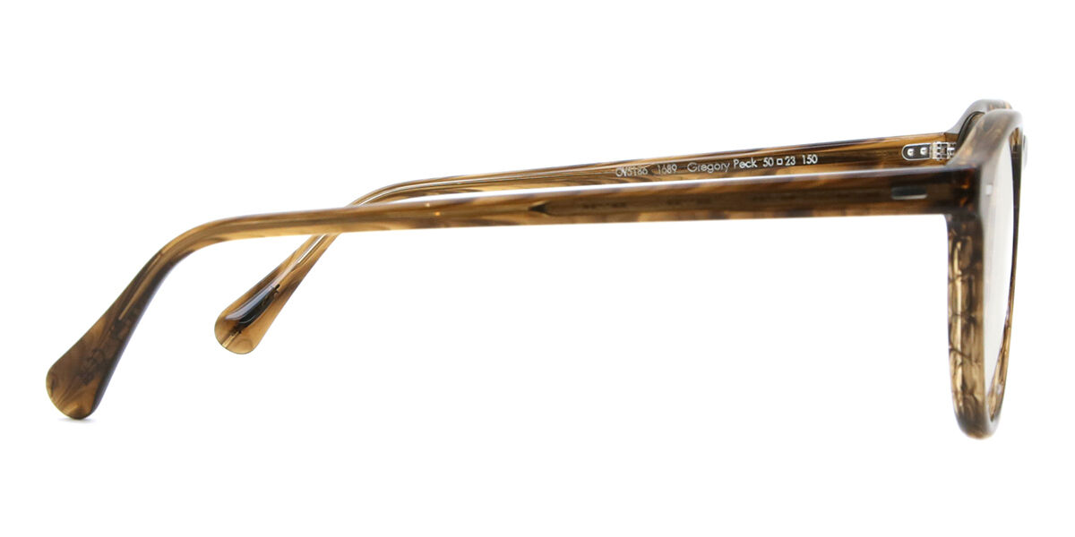 Oliver Peoples OV5186 Gregory Peck 1689 Oval Striped Sepia Brown