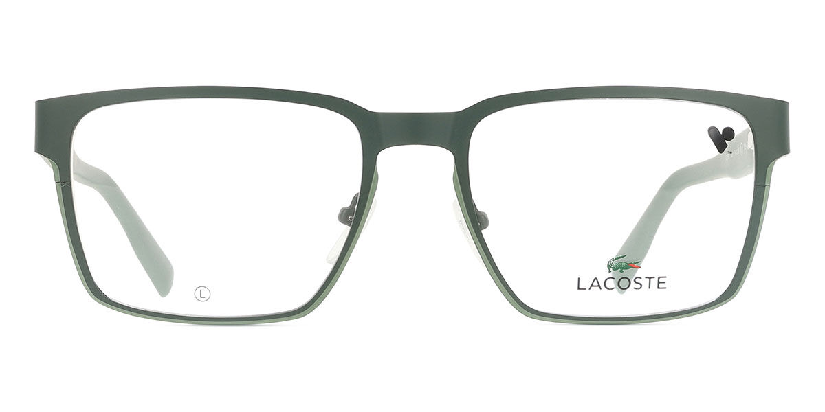 Lacoste L2293 301 Square Matte Green Eyeglasses | SmartBuyGlasses