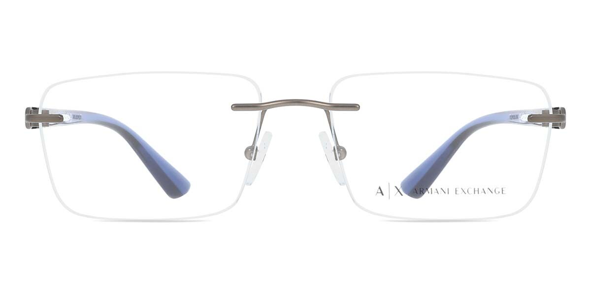 Armani Exchange AX1064 6017 Rectangle Matte Gunmetal Eyeglasses
