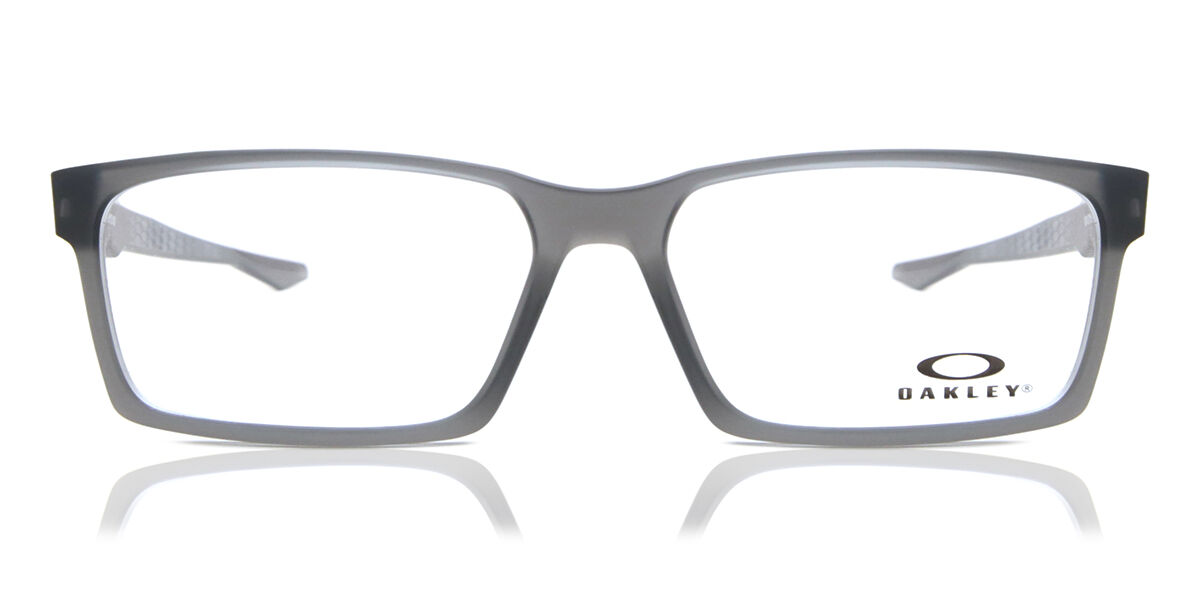 Oakley Bagley グレー オーバーオール Oakley OX8060 OVERHEAD 806002 Rectangle Satin Grey Eyeglasses