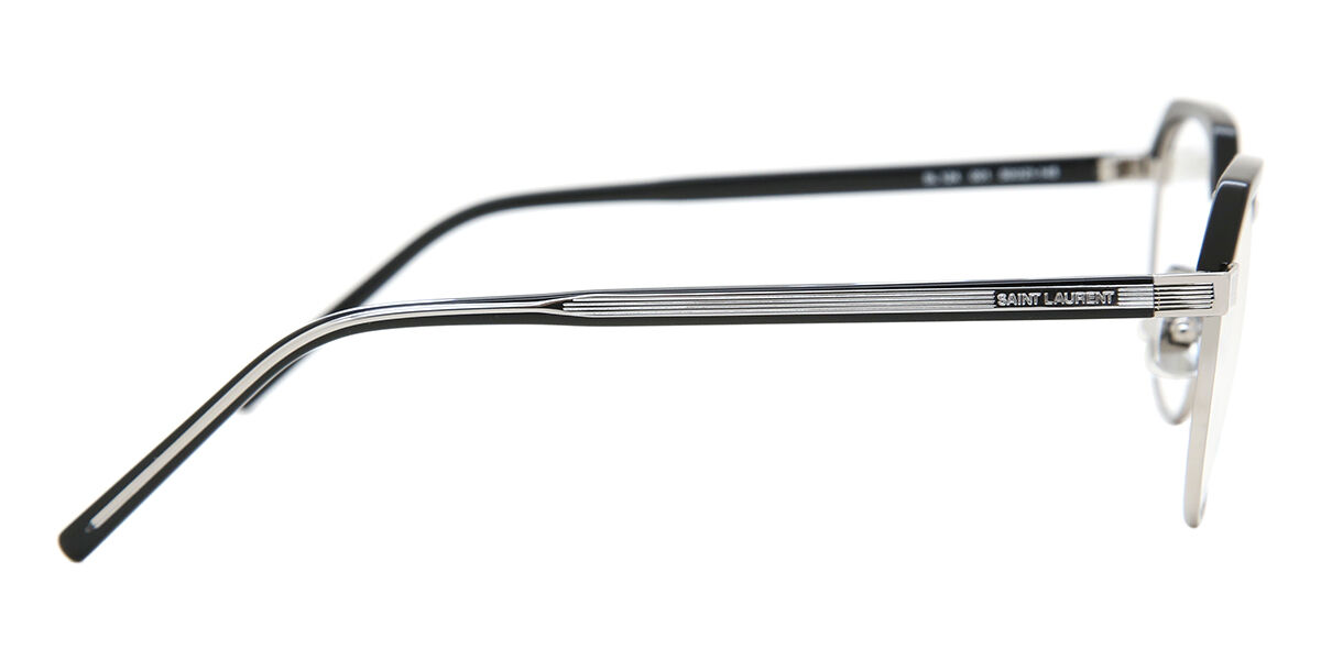 Saint Laurent SL 124 001 Oval Silver Eyeglasses | SmartBuyGlasses