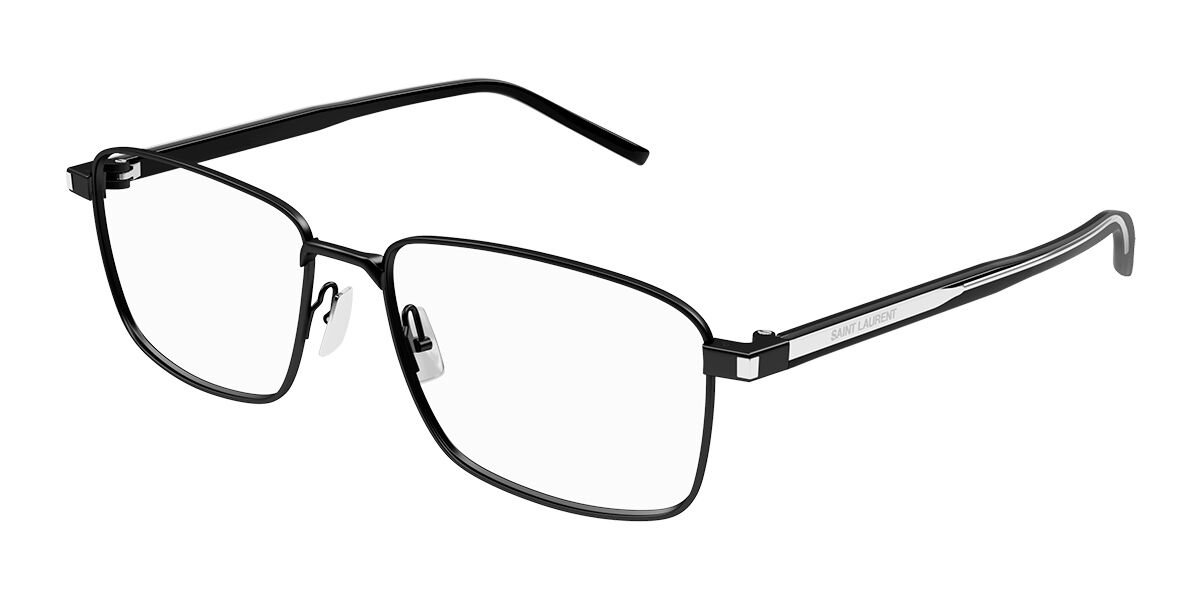 Saint Laurent SL 666 Asian Fit 001 Rectangle Black Eyeglasses